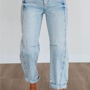 Risen barrel jeans size 7/28